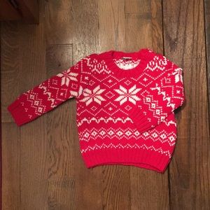 Polarn O Pyret red snowflake winter sweater
